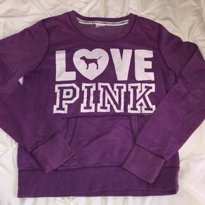 VS PINK purple crewneck sweatshirt